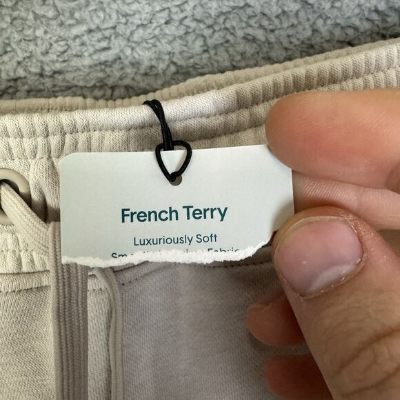 S Tommy John Pants Mens L Beige Lounge Jogger Pockets French Terry Drawstring - Picture 3 of 11